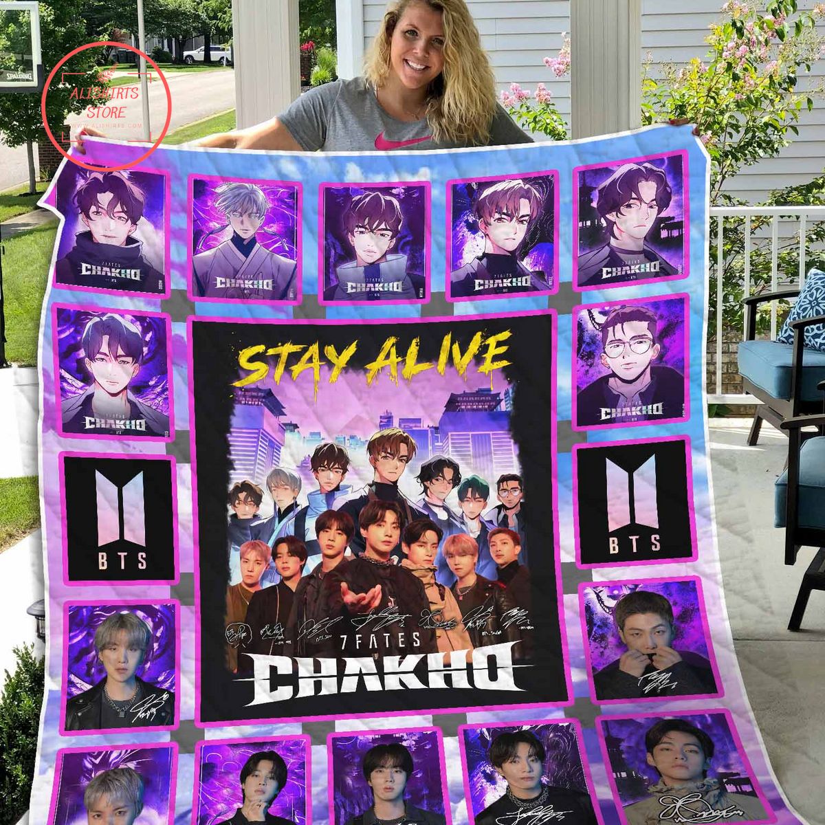 BTS Stay Alive Quilt Blanket