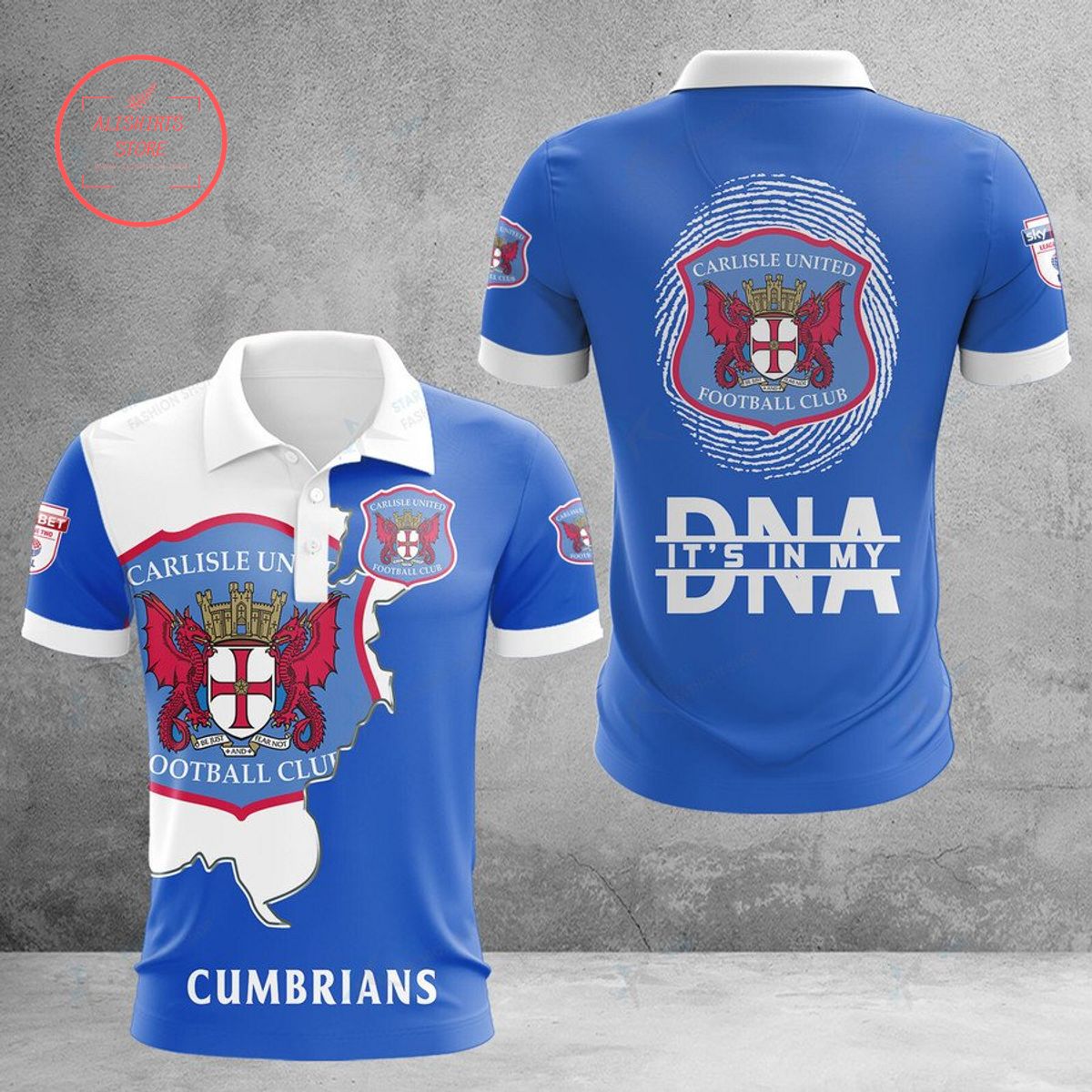 Carlisle United Cumbrians DNA Polo Shirt