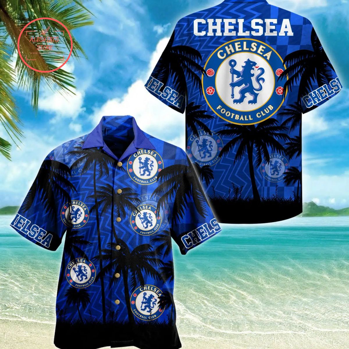 Chelsea FC Palm Hawaiian Shirt