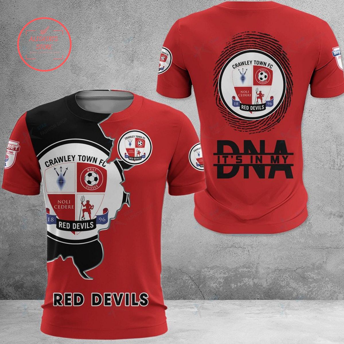 Crawley Town Red Devils DNA Polo Shirt