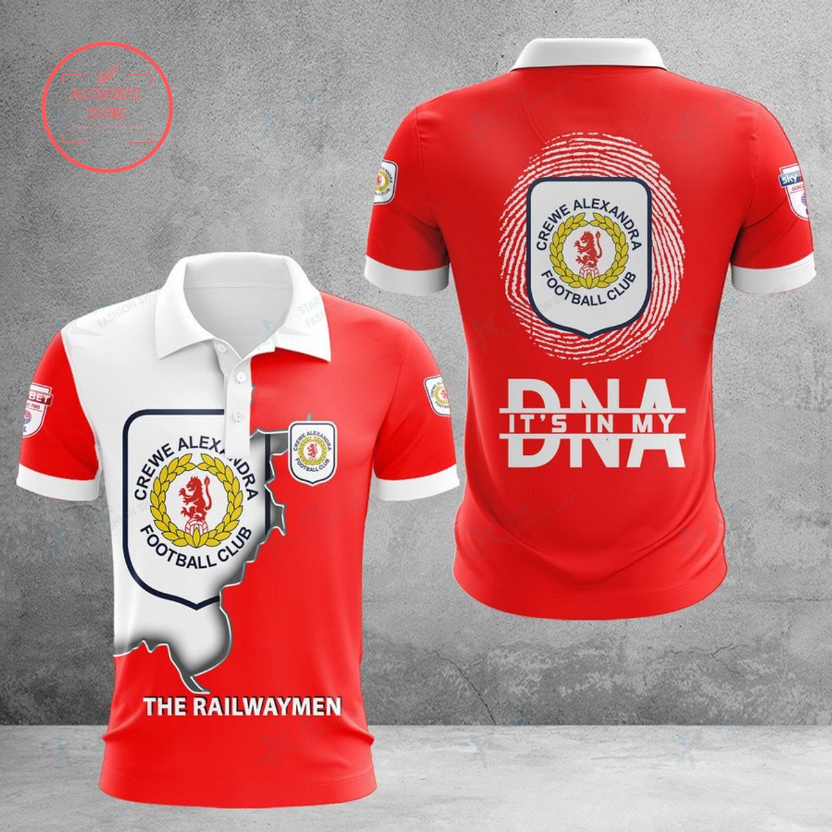 Crewe Alexandra The Railwaymen DNA Polo Shirt