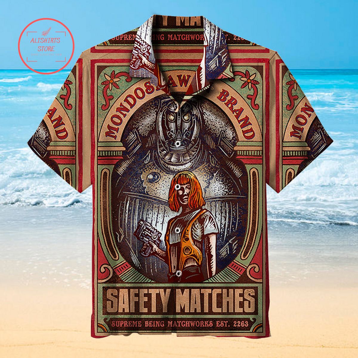 Fifth Element Matchbox Art Hawaiian Shirt