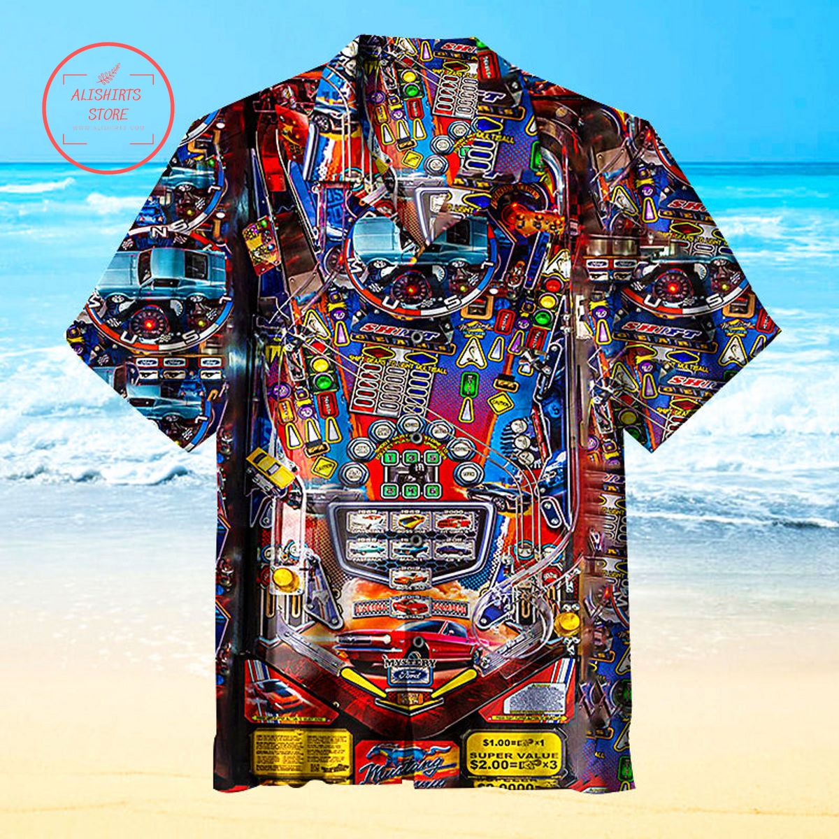 First and Free Pinball Hawaiian Shirt