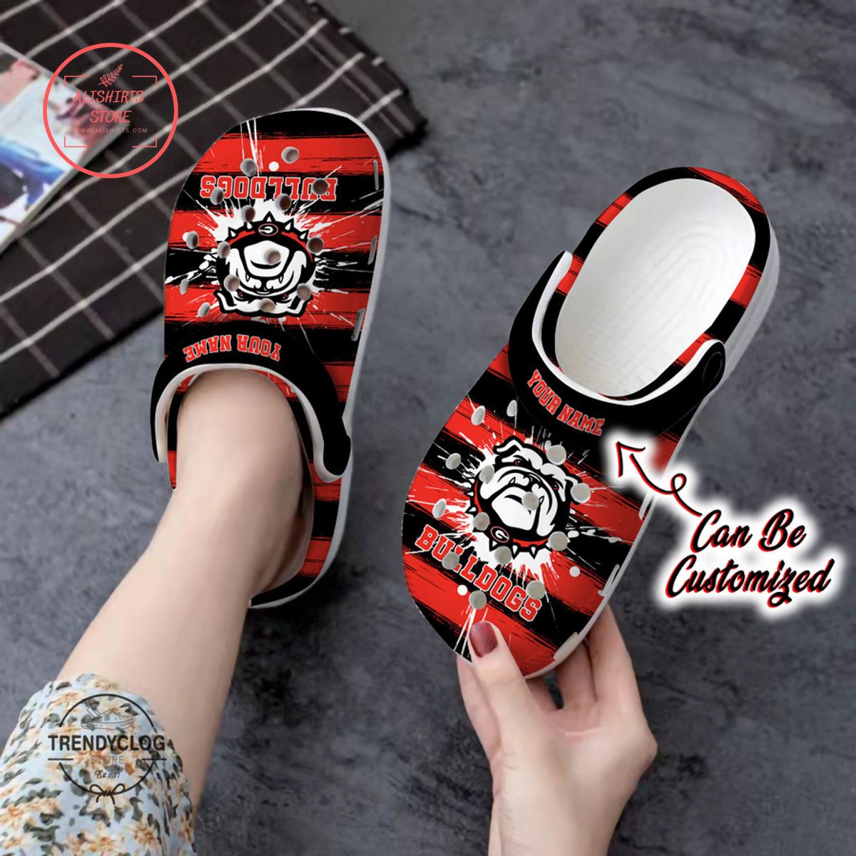 Georgia Bulldogs Sport University Crocs Crocband Shoes