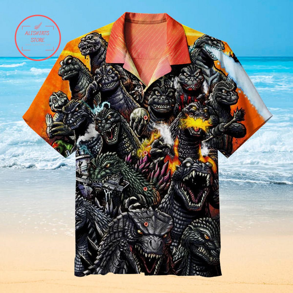 Godzilla's history Hawaiian Shirt