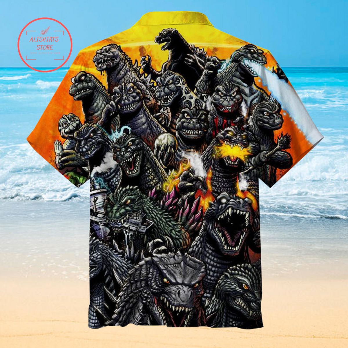 Godzilla's history Hawaiian Shirt