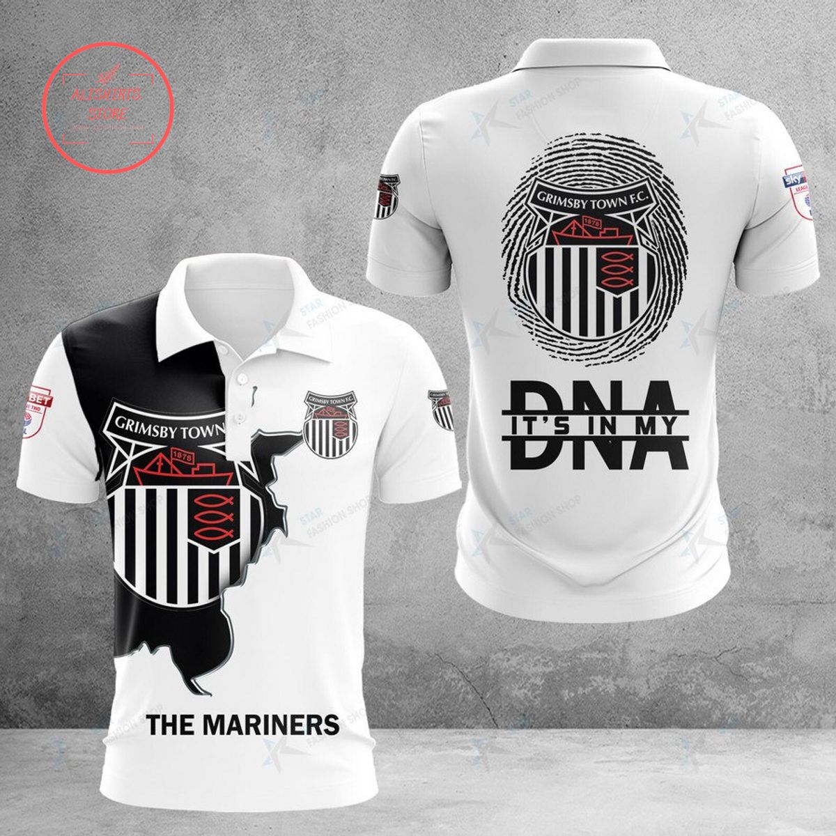 Grimsby Town The Mariners DNA Polo Shirt