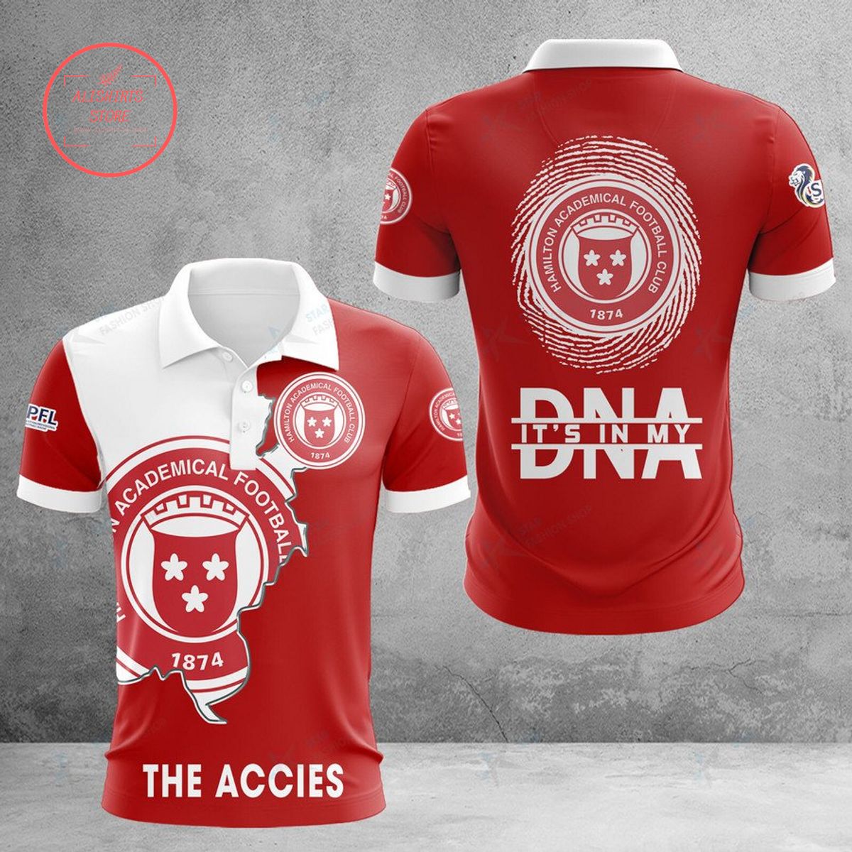 Hamilton Academical FC The Accies DNA Polo Shirt