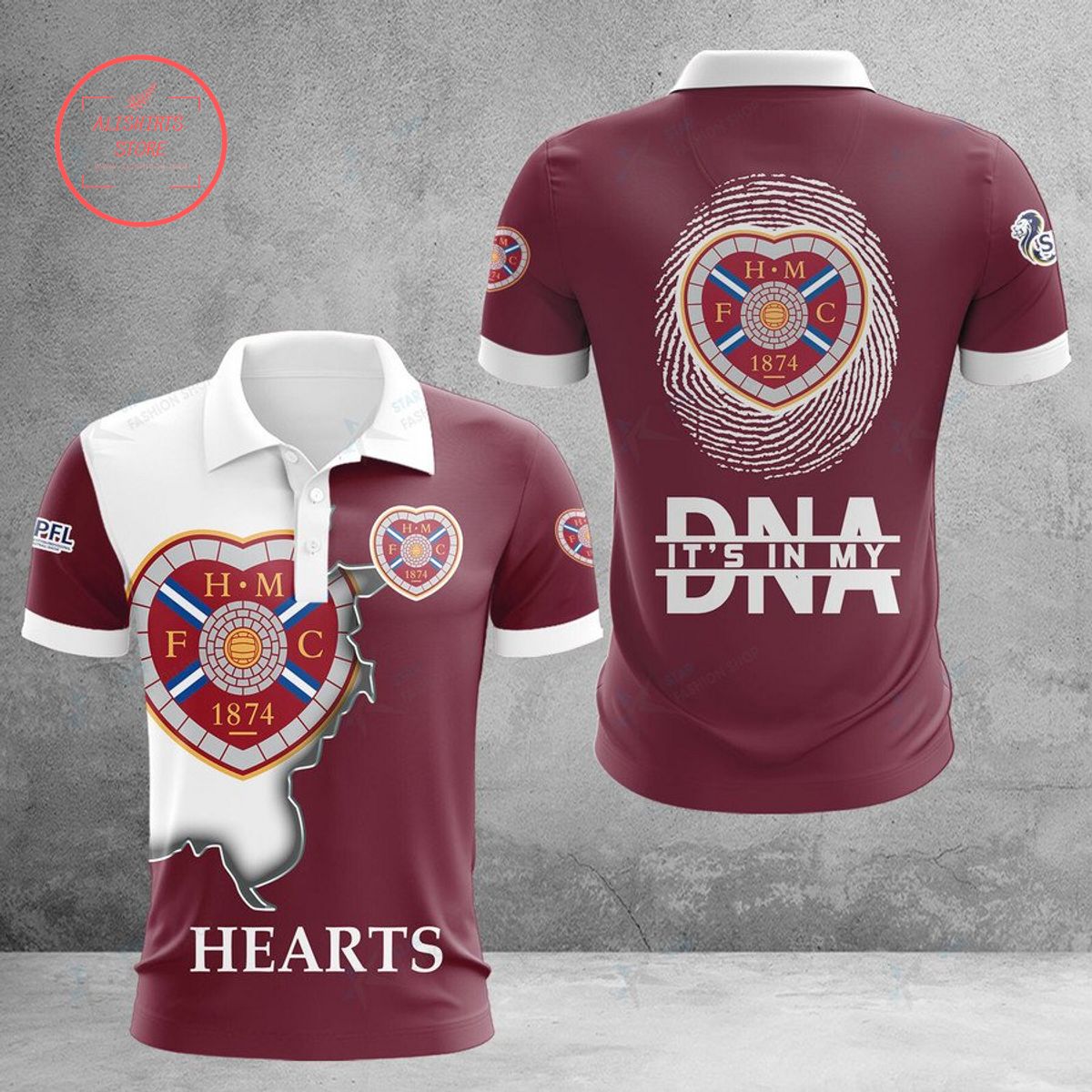 Heart of Midlothian FC Hearts DNA Polo Shirt