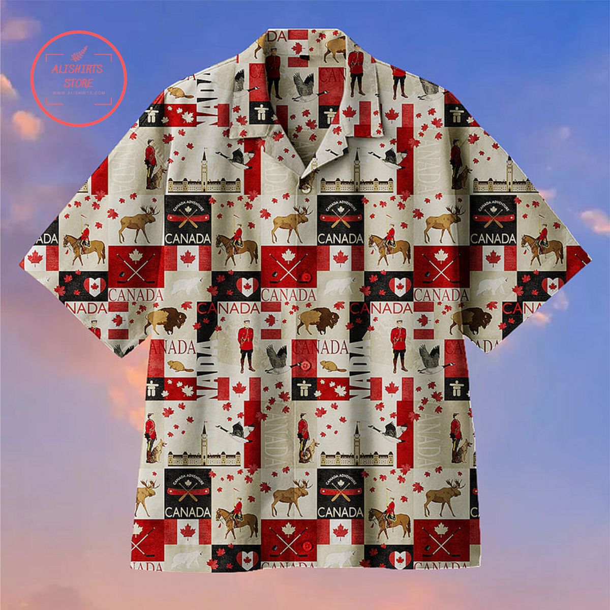 I love my country Canada Day Hawaiian Shirt