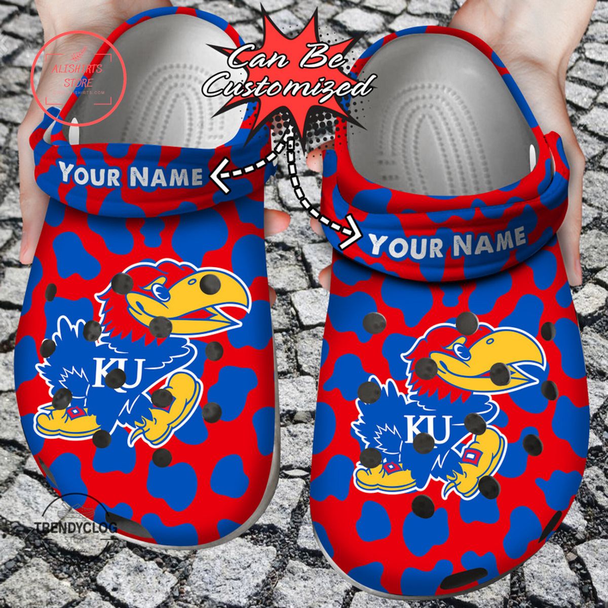 Kansas Jayhawks Sport University Crocs Crocband Shoes