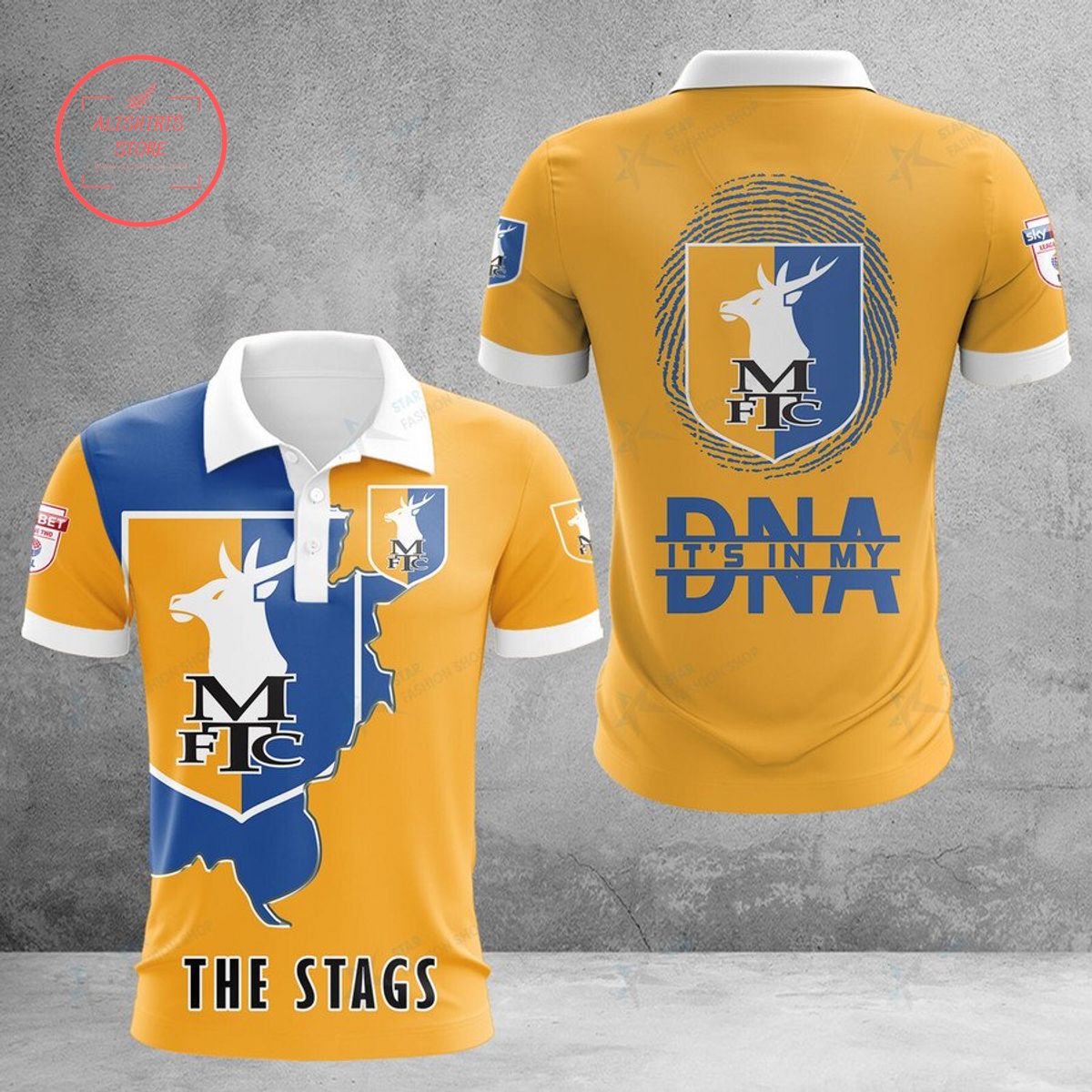 Mansfield Town The Stags DNA Polo Shirt