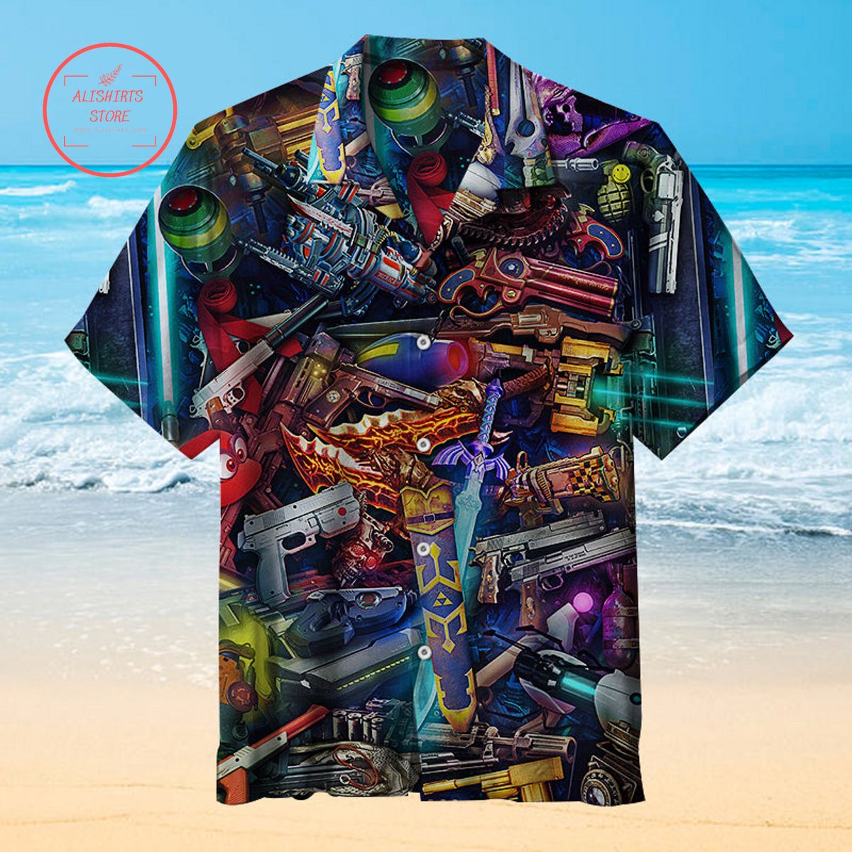 Most Popular Weapons In Video Games Hawaiian Shirt
