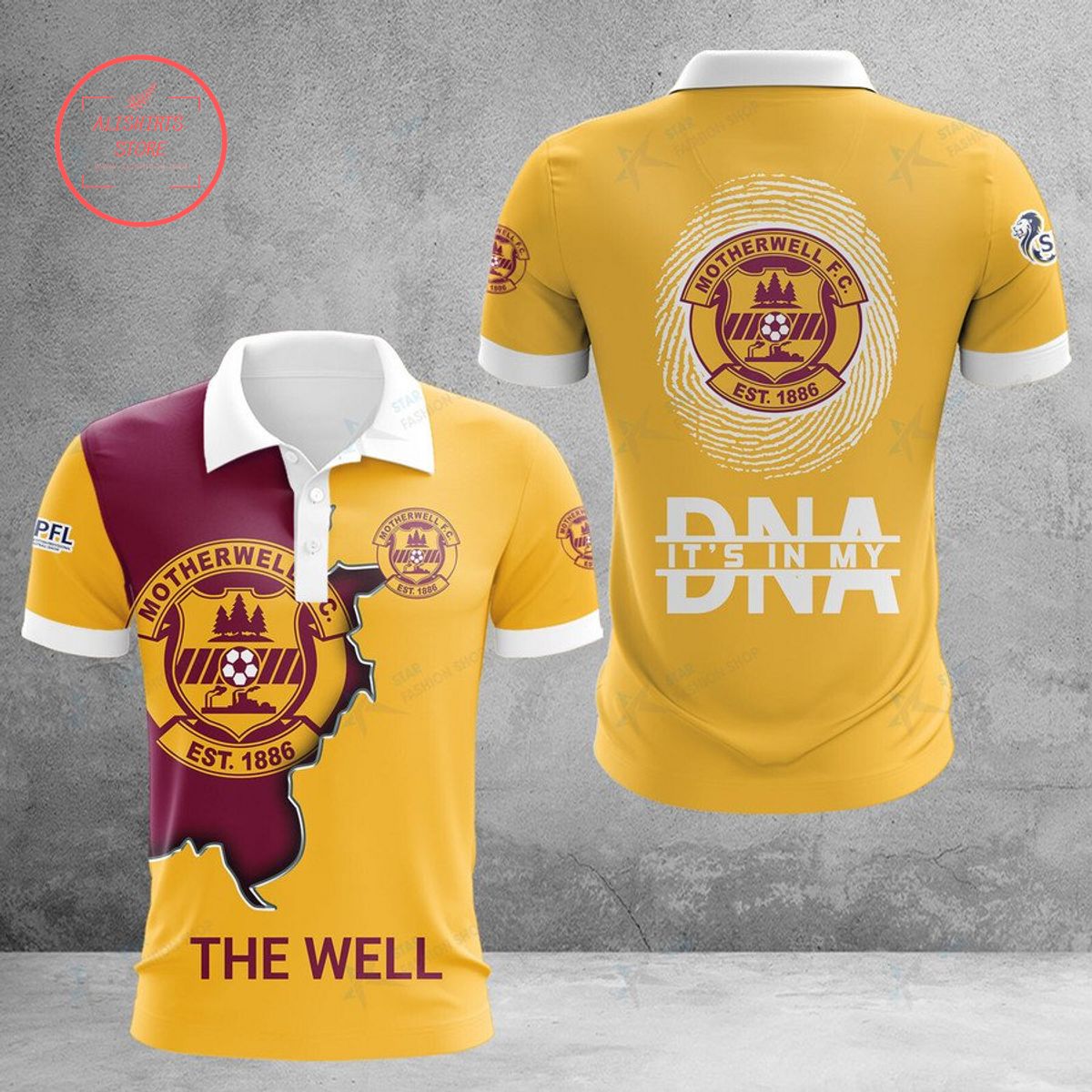 Motherwell The Well DNA Polo Shirt