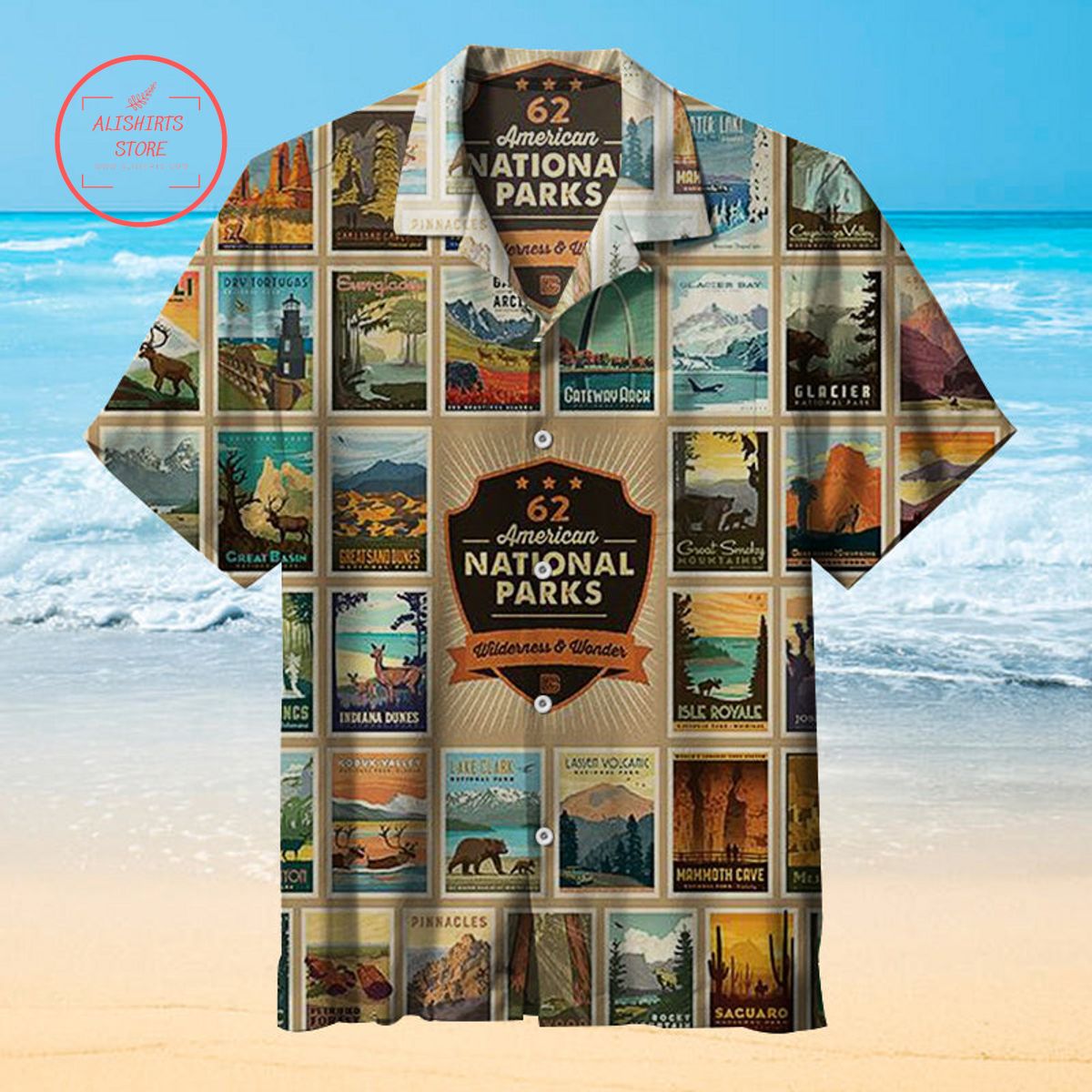 National Park Wilderness Wonders Hawaiian Shirt