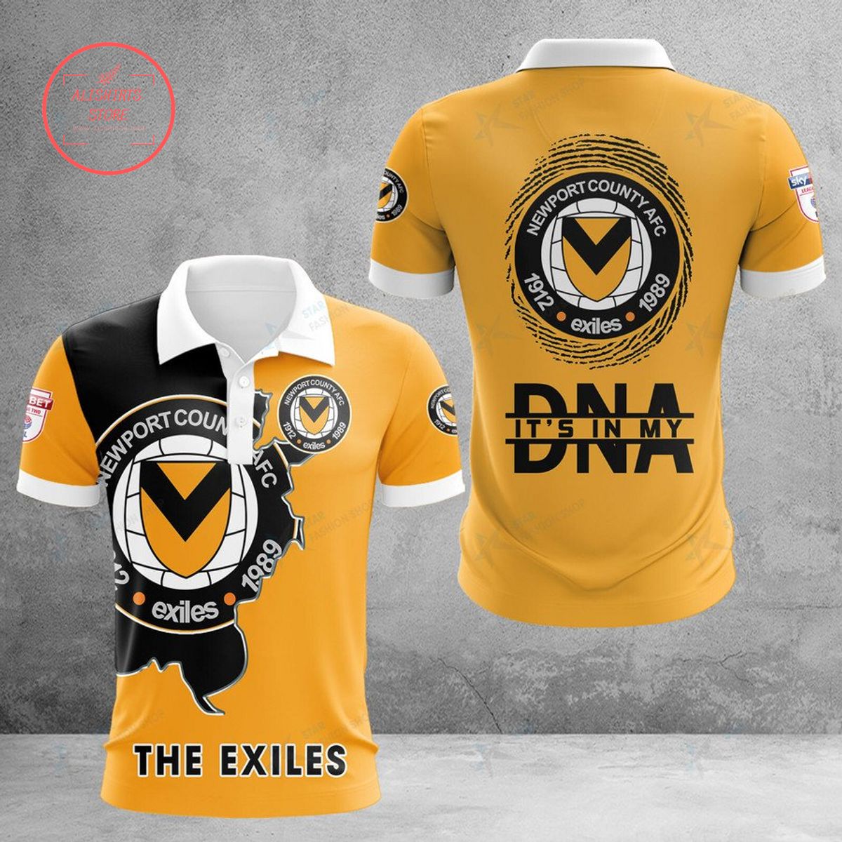 Newport County The Exiles DNA Polo Shirt