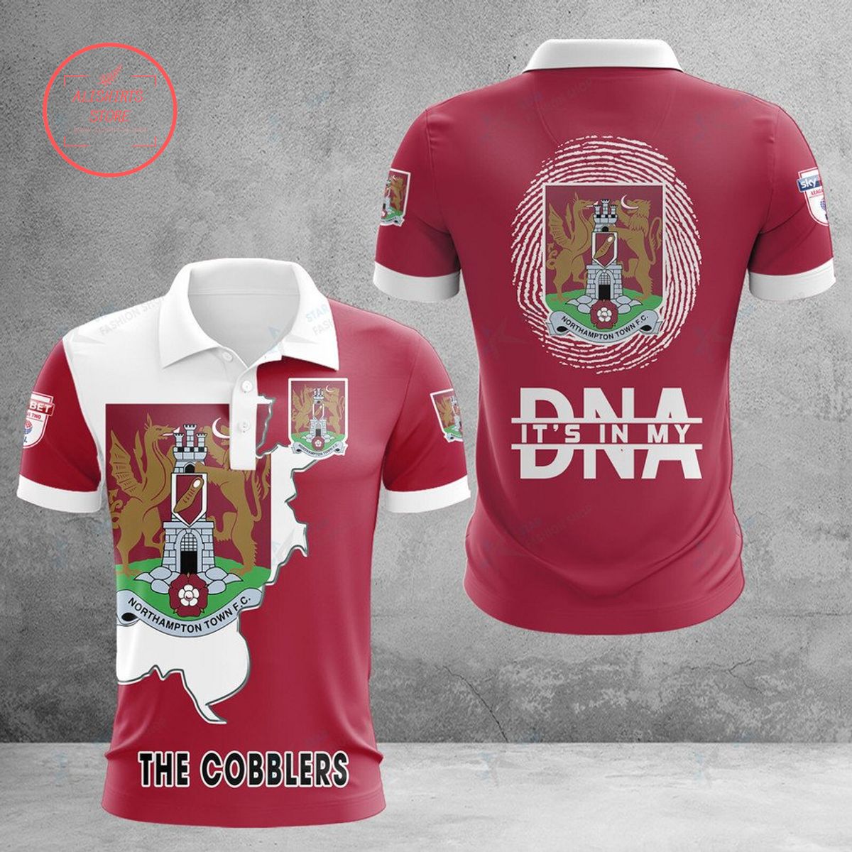 Northampton Town FC The Cobblers DNA Polo Shirt