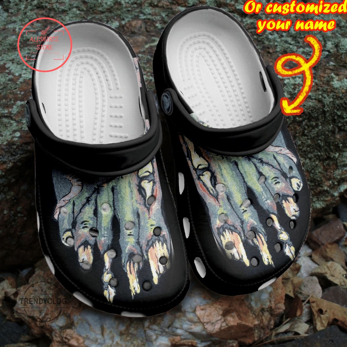 Personalized Halloween Foot Skeleton Clogs Shoes