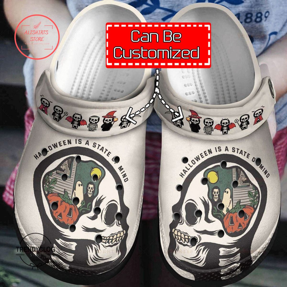 Personalized Halloween Is A State Of Mind Clog Shoes