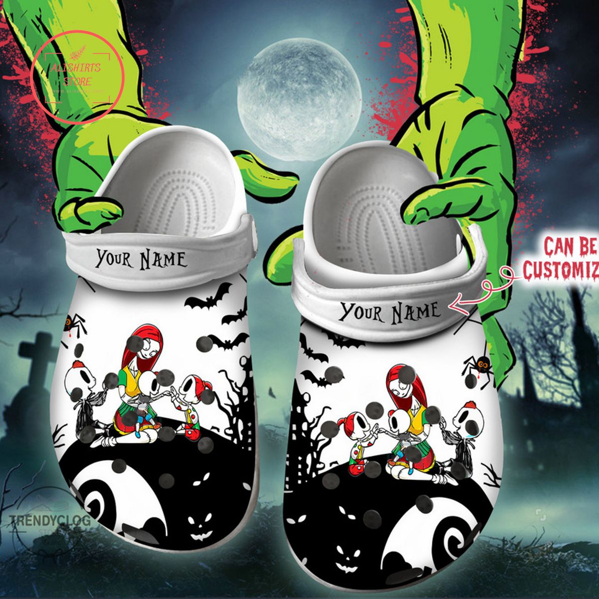Personalized Halloween Nightmare of Mother Clog Shoes