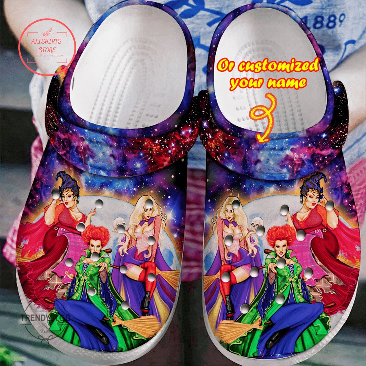 Personalized Hocus Pocus Cosplay Costume Horror Movie Clog Shoes