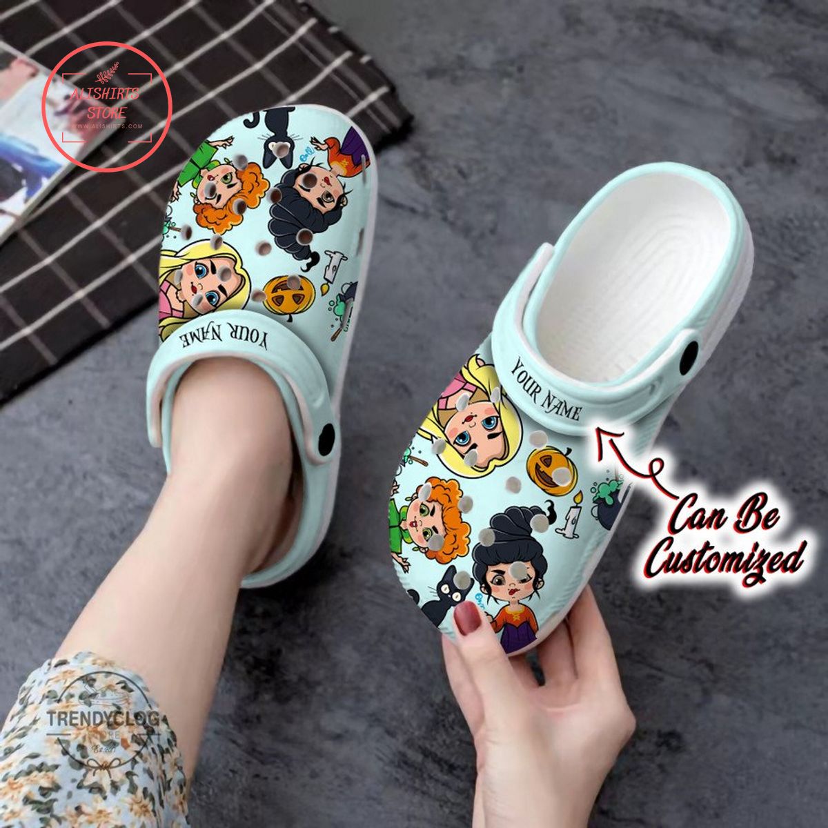 Personalized Hocus Pocus Girls Power Clog Shoes