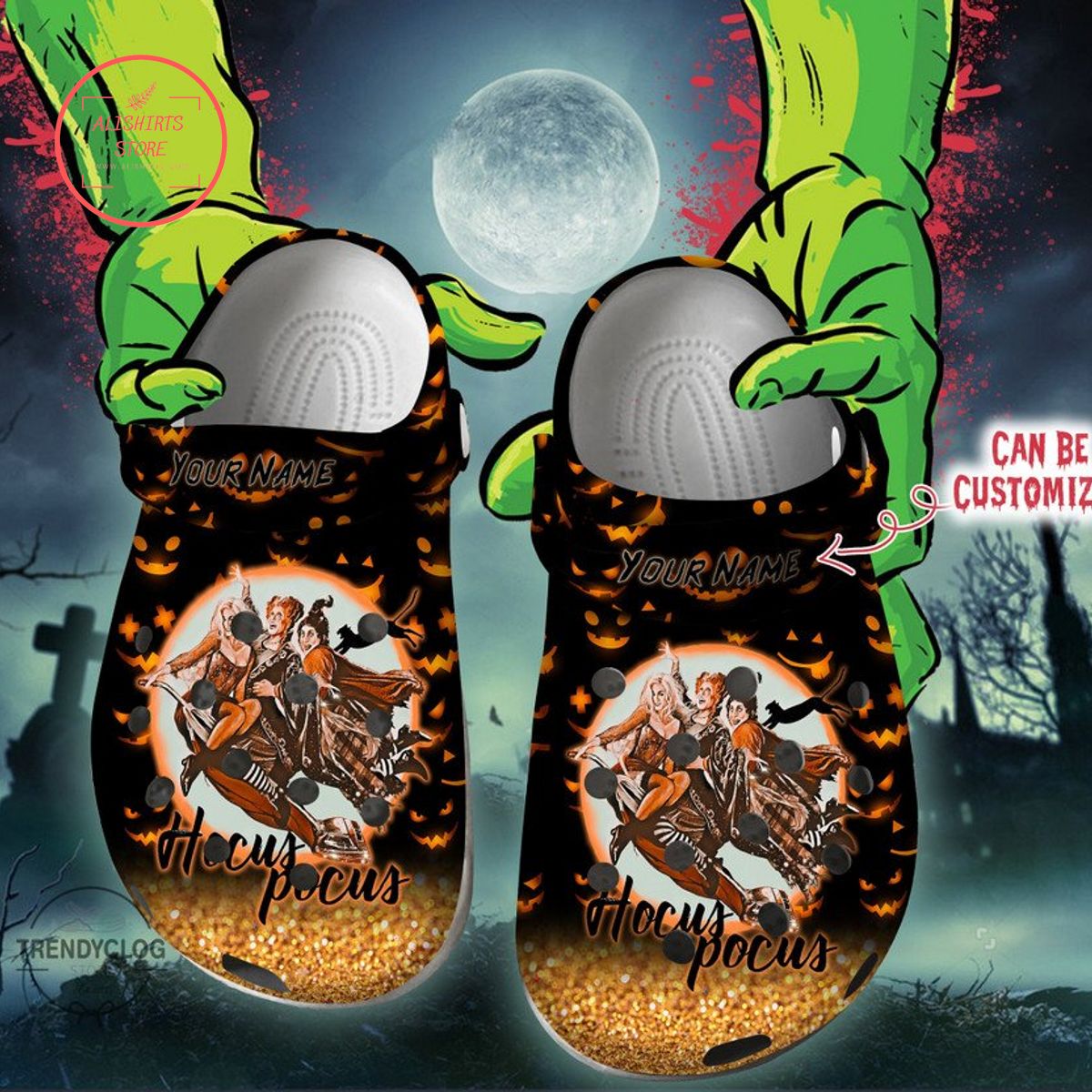 Personalized Hocus Pocus Sanderson Sisters Clog Shoes