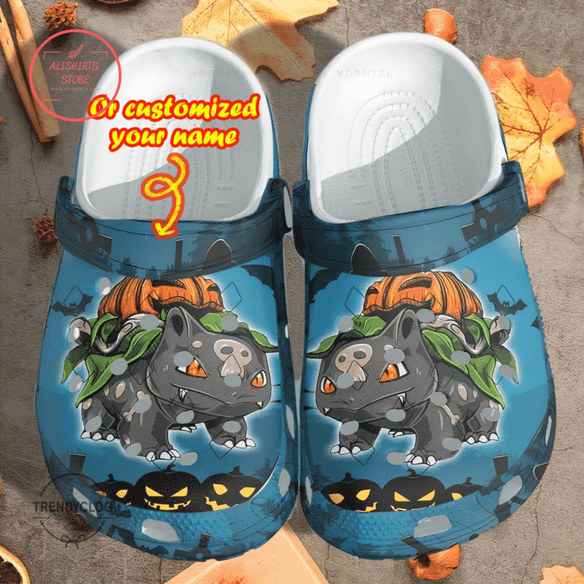 Personalized Pumpkin Halloween Clog Shoes