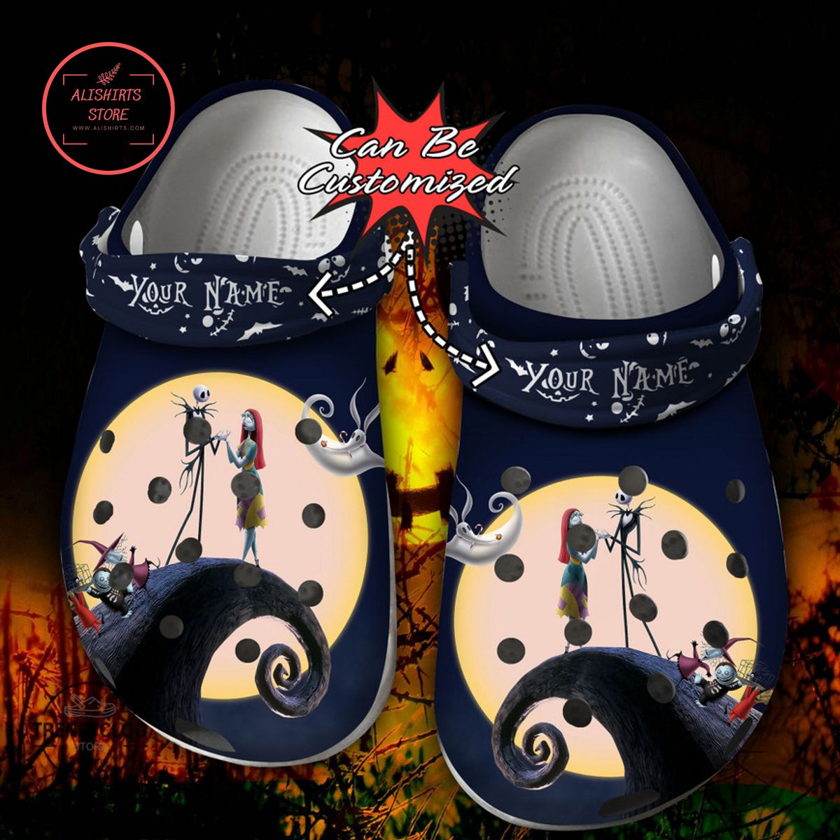 Personalized The Nightmare Before Christmas Clog Shoes