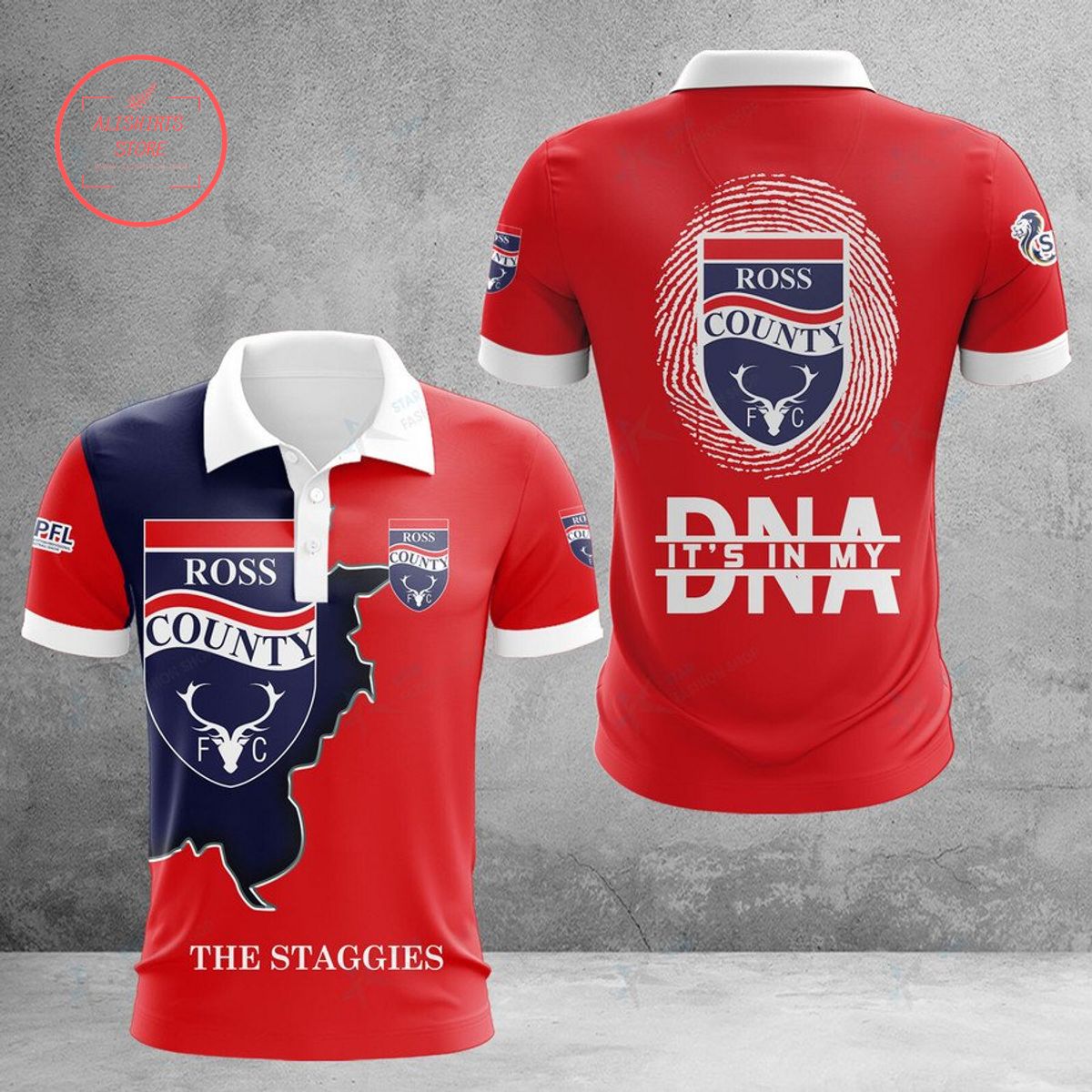 Ross County FC The Staggies DNA Polo Shirt