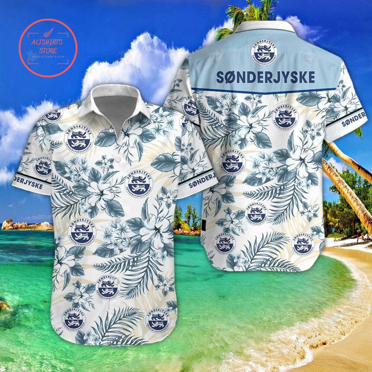 SønderjyskE Fodbold Hawaiian Shirt and Shorts