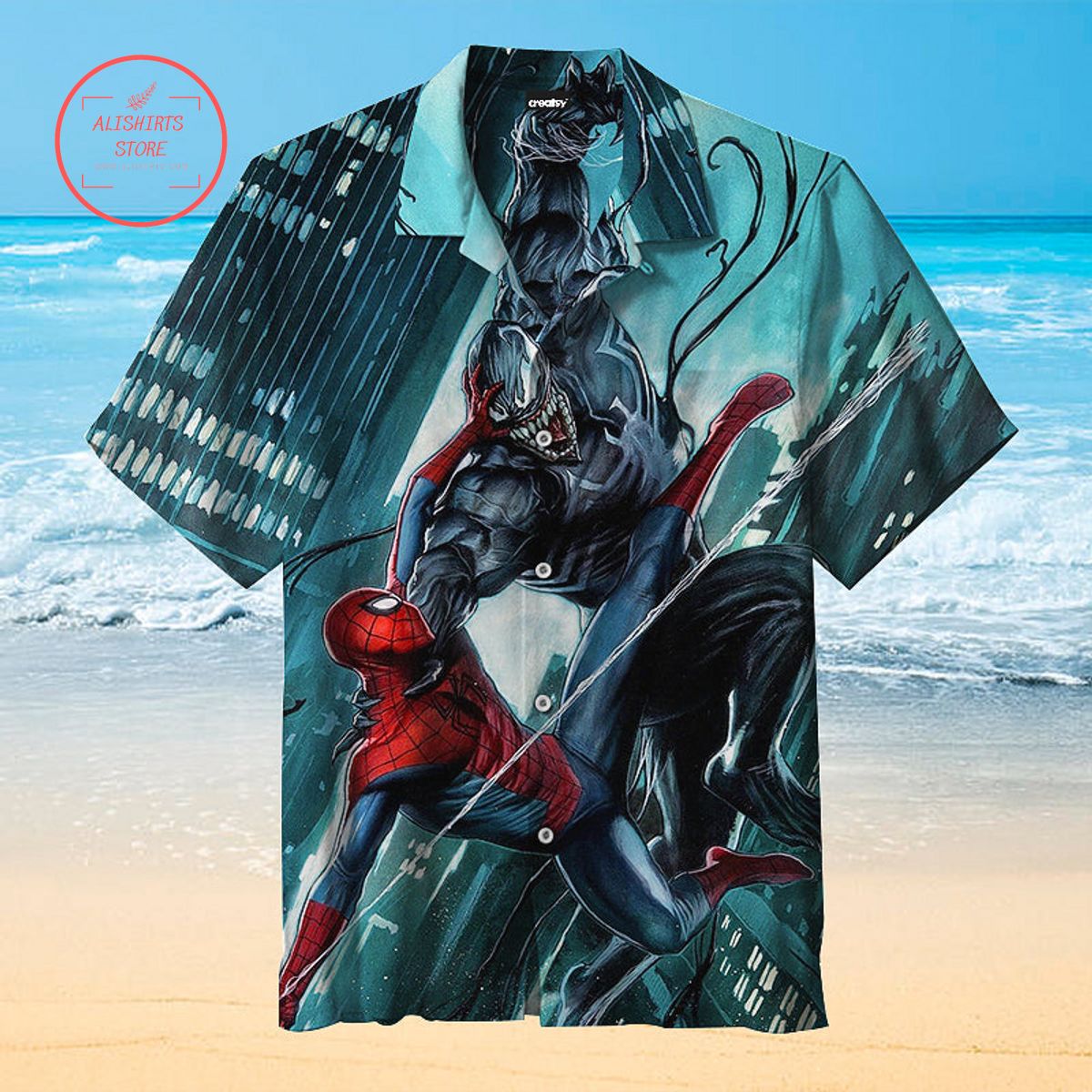 Spiderman VS Venom Hawaiian Shirt