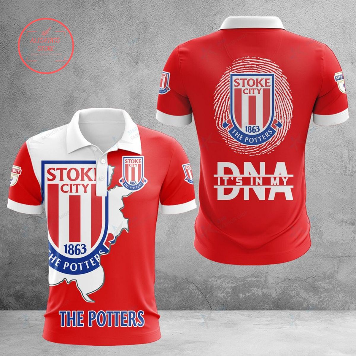 Stoke City FC The Potters DNA Polo Shirt