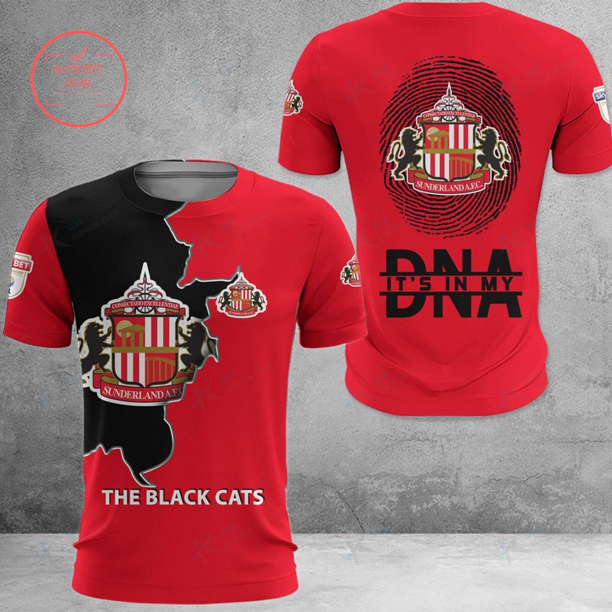 Sunderland The Black Cats DNA Polo Shirt