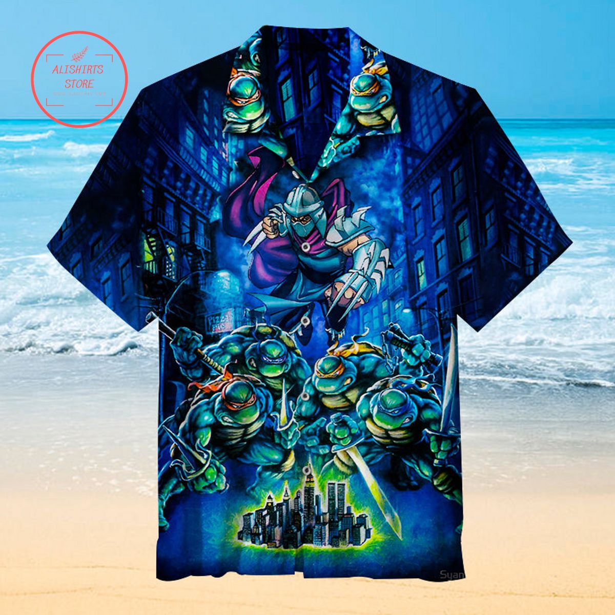 Teenage Mutant Ninja Turtles Hyper Stone Manhattan Hawaiian Shirt