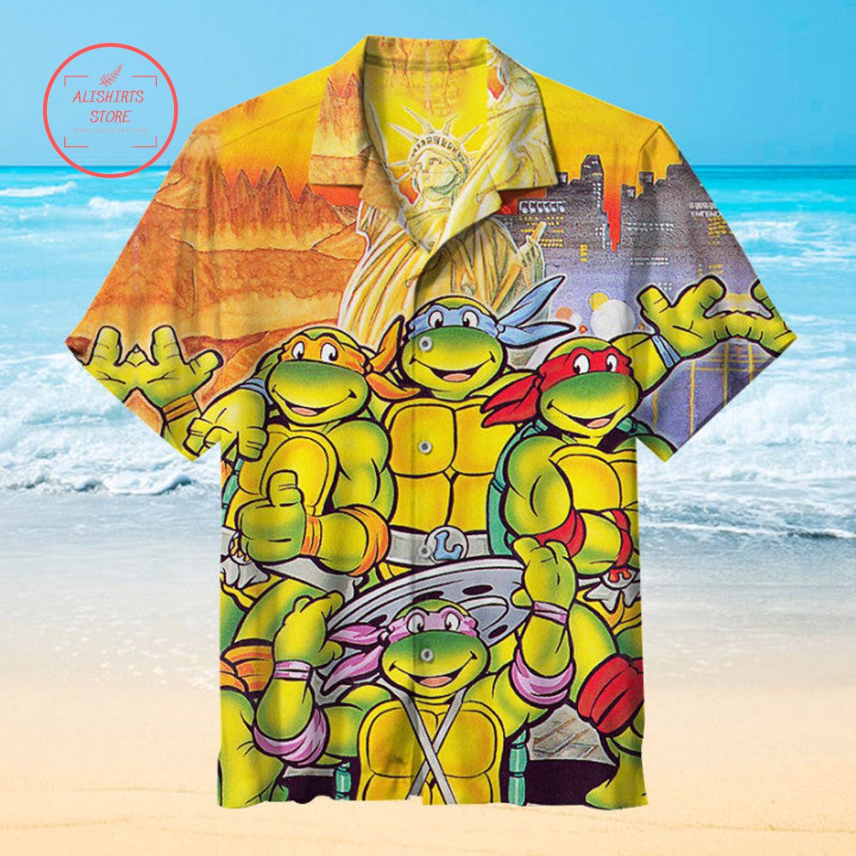 Turtles in Time Hawaiian Shirt