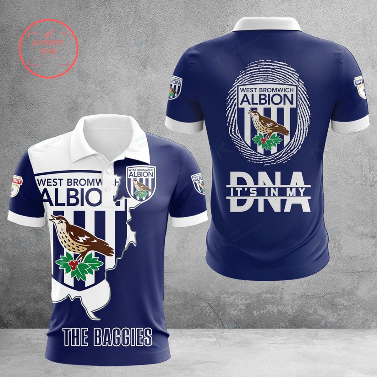 West Bromwich Albion F.C The Baggies Polo Shirt