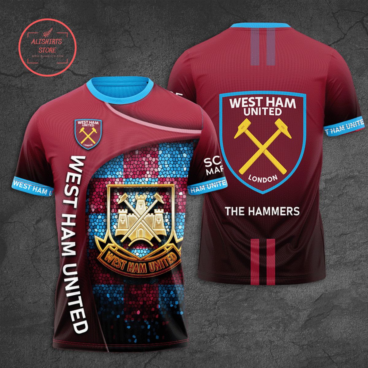 West Ham United The Hammers T-Shirt 3d