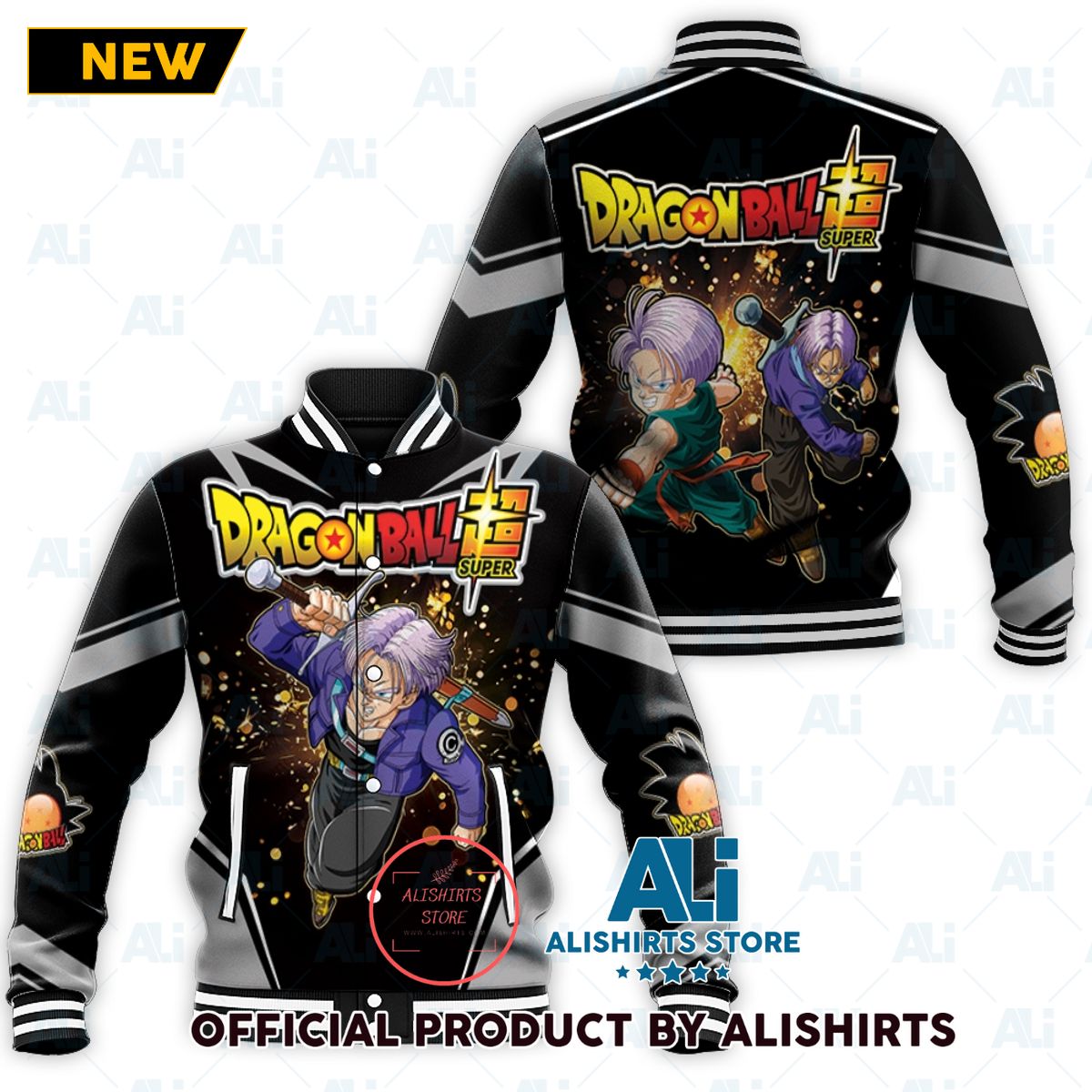 Trunks Future Saiyan Dragon Balls Super varsity jacket