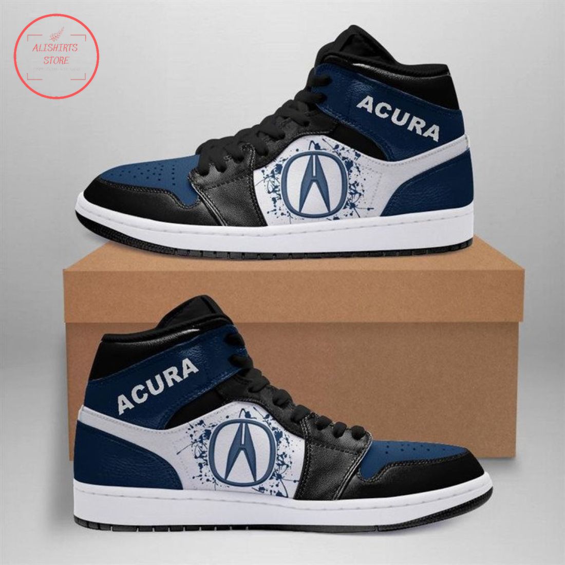 Acura Automobile Car Jordan 1 High Top Sneakers