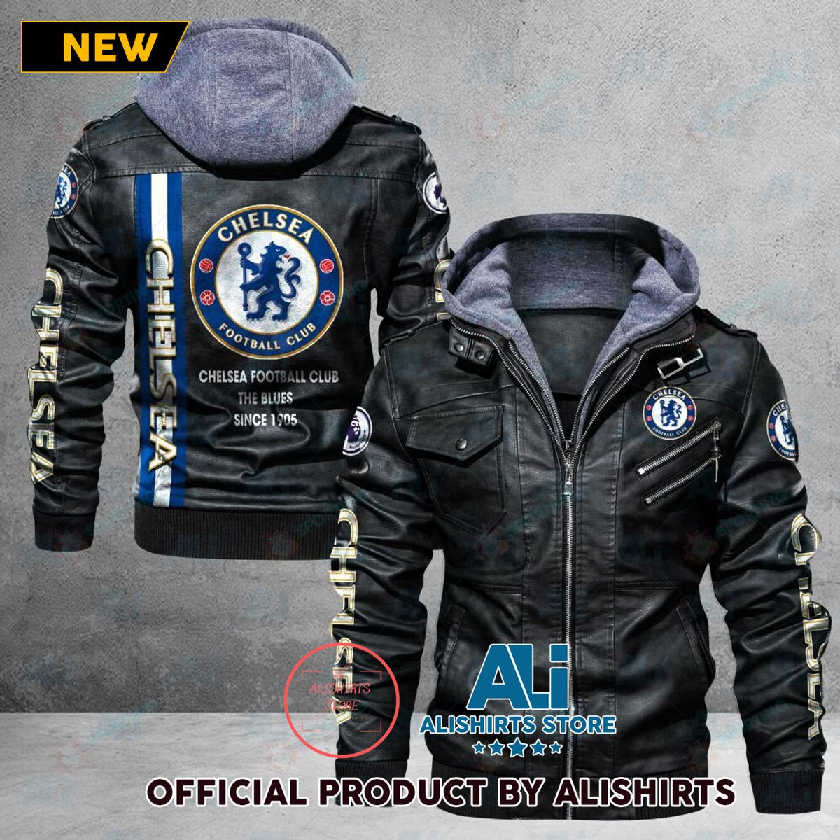Chelsea FC EPL Leather Jacket For Fan Club