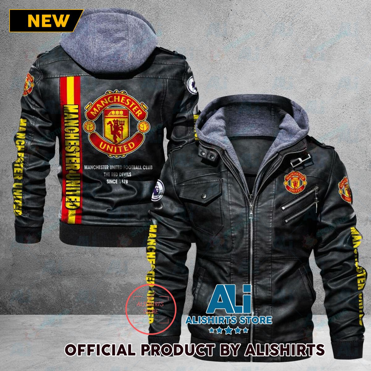Manchester United FC EPL Leather Jacket For Fan Club
