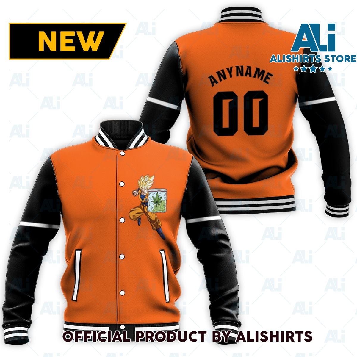 Dragon Balls Son Goku Super Saiyan Orange Custom varsity jacket