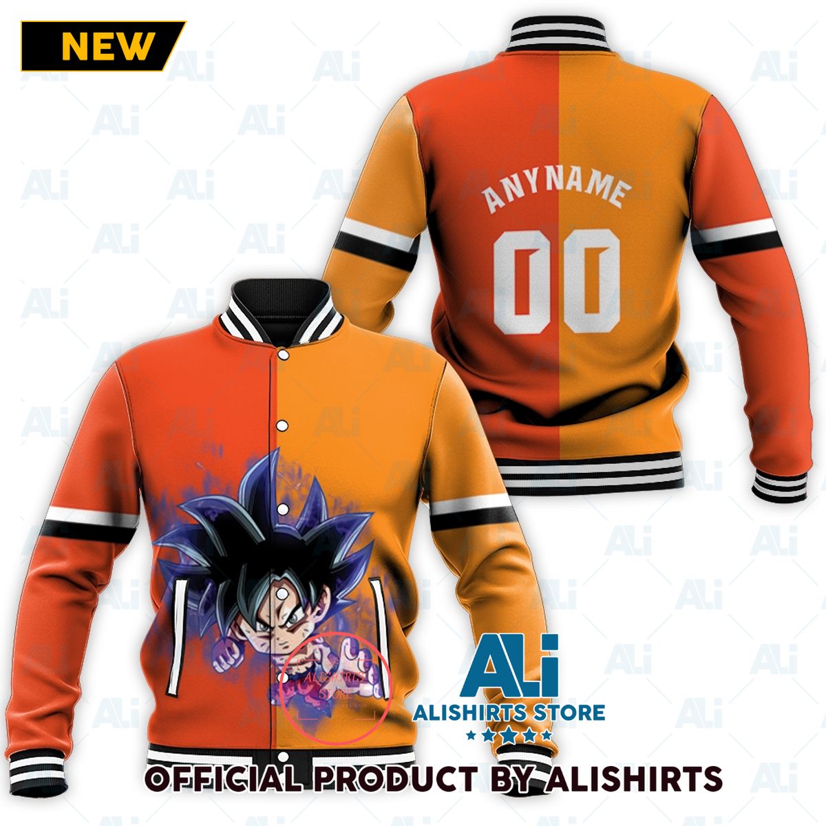 Dragon Balls Z Goku Kid Ultra Instinct Custom varsity jacket