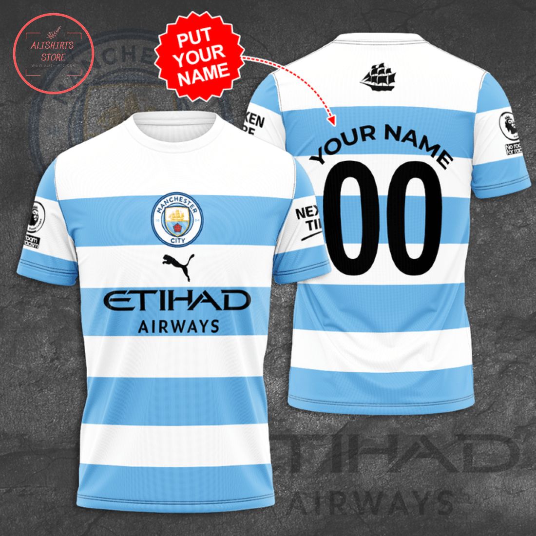Personalized Manchester City FC T-Shirt 3d