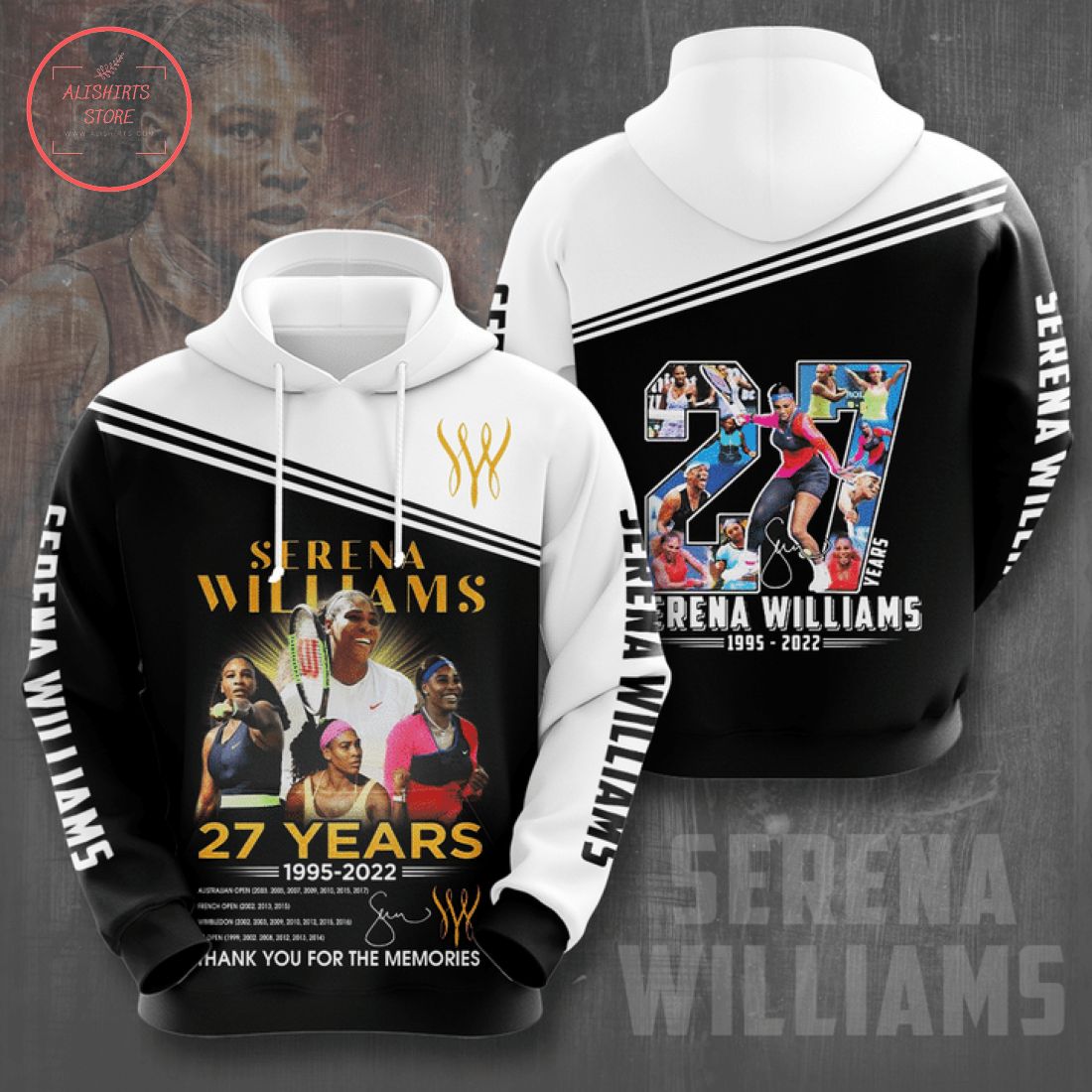 Serena Williams 27 years 1995 2022 Thank You for the Memories Shirt