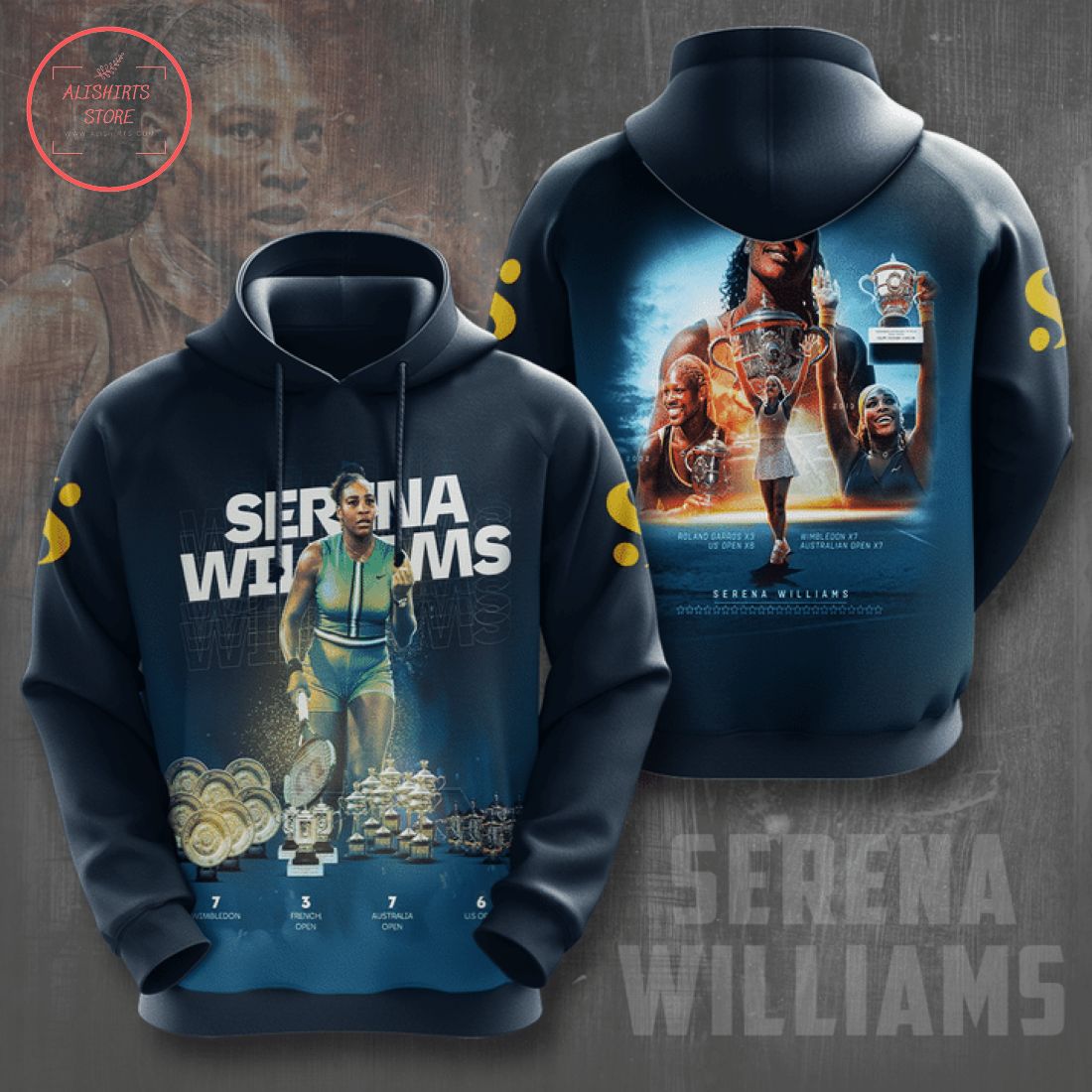 Serena Williams All Over Printed Shirt and Hoodie