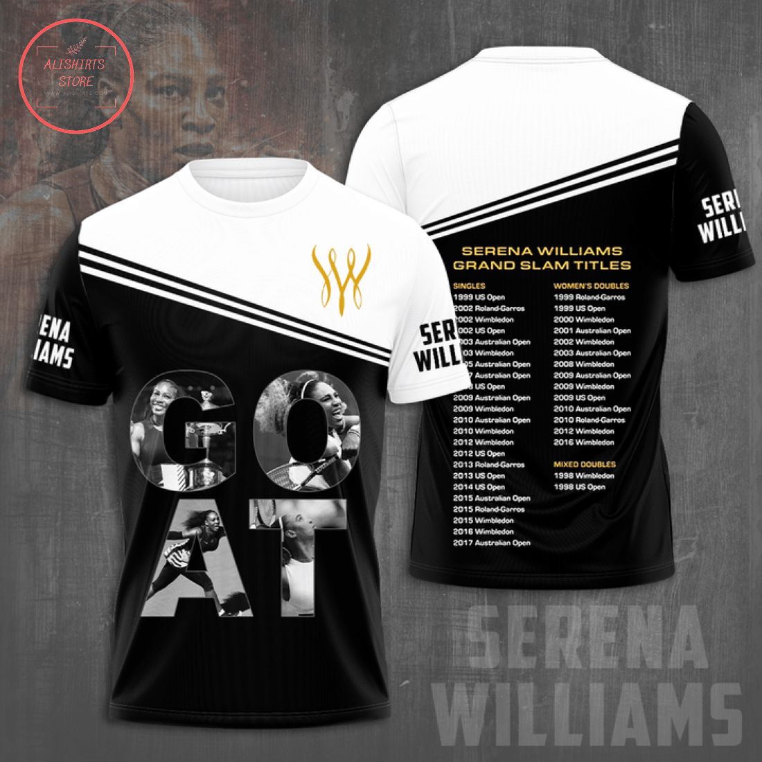 Serena Williams GOAT All Over Printed Shirt