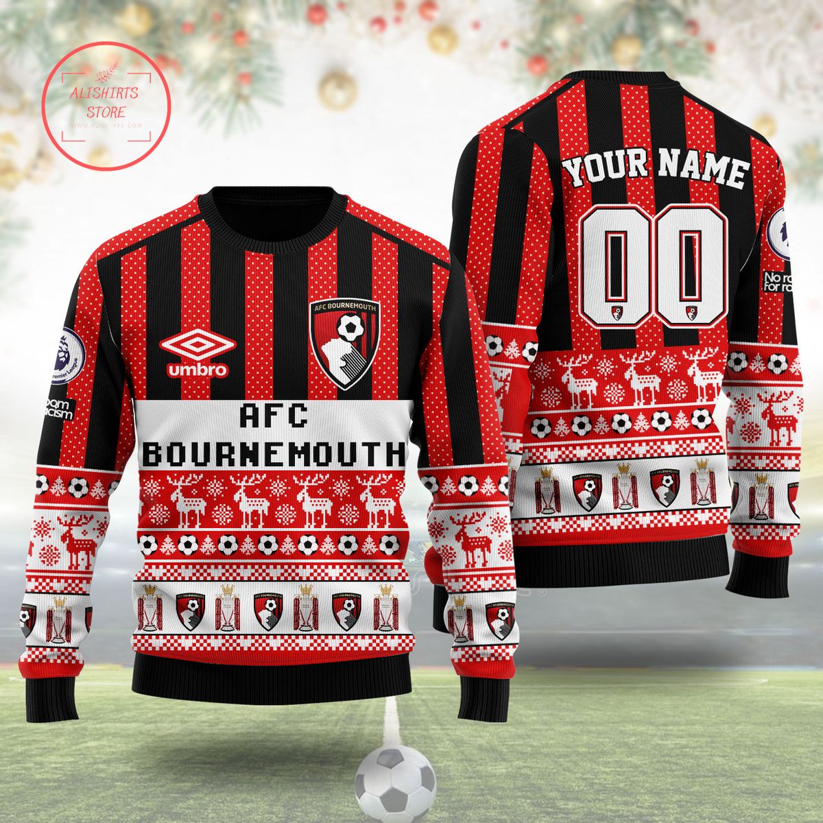 AFC Bournemouth Ugly Christmas Sweater jumper