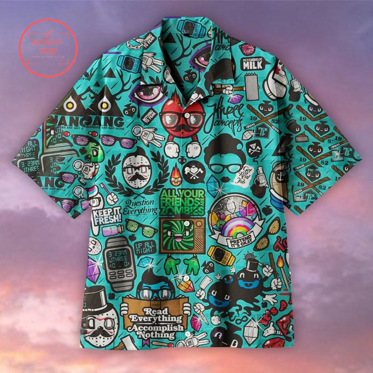 All Your Friends Are Zombies Hawaiian Shirt